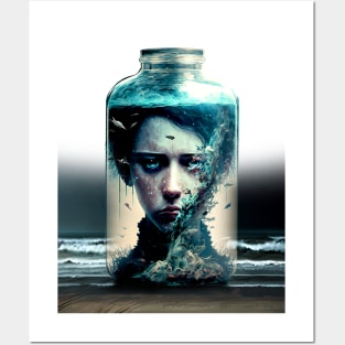 Boy in a Jar with a Pickled Face No. 1 (no fill, you choose) Posters and Art